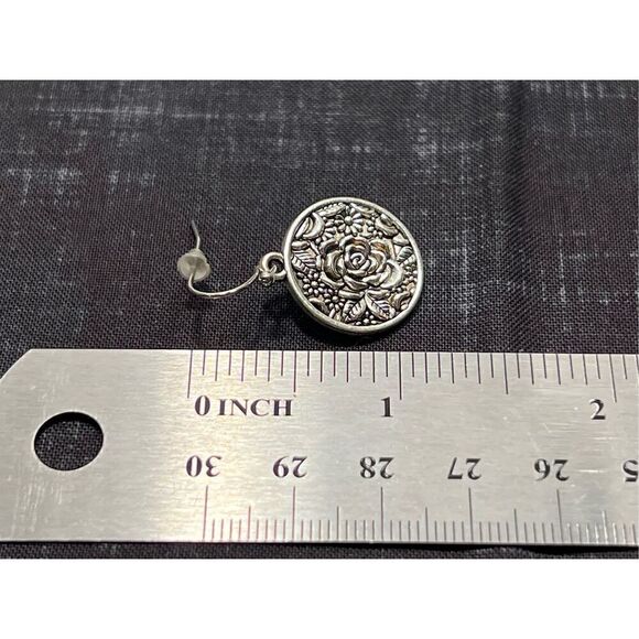 BOHO Style Silver Colored Earrings Fish Hook Studs - Picture 2 of 2